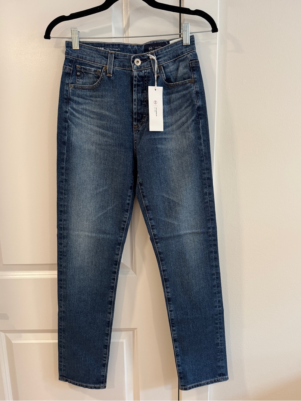 NWT AG Adriano Goldschmied Alexxis Slim High Rise Vintage Fit Jeans Sz 25 $200